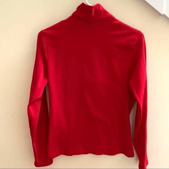 Marker fleece half zip pullover in red, size L. Cozy and warm. - Picture 2 of 3